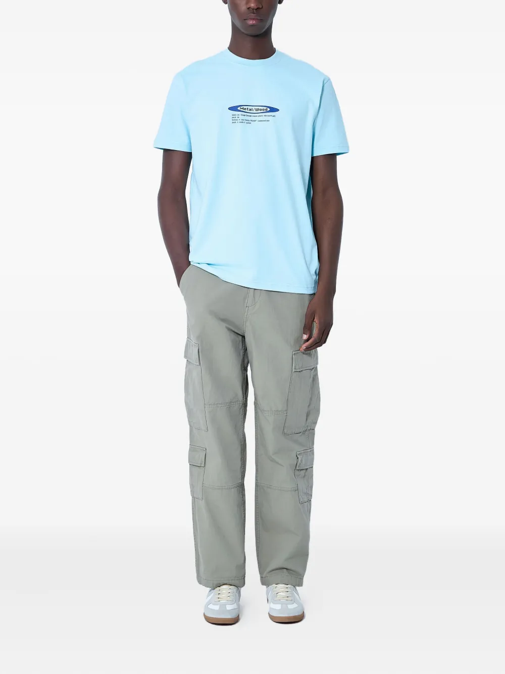 Metalwood Studio T-shirt met logoprint - Blauw