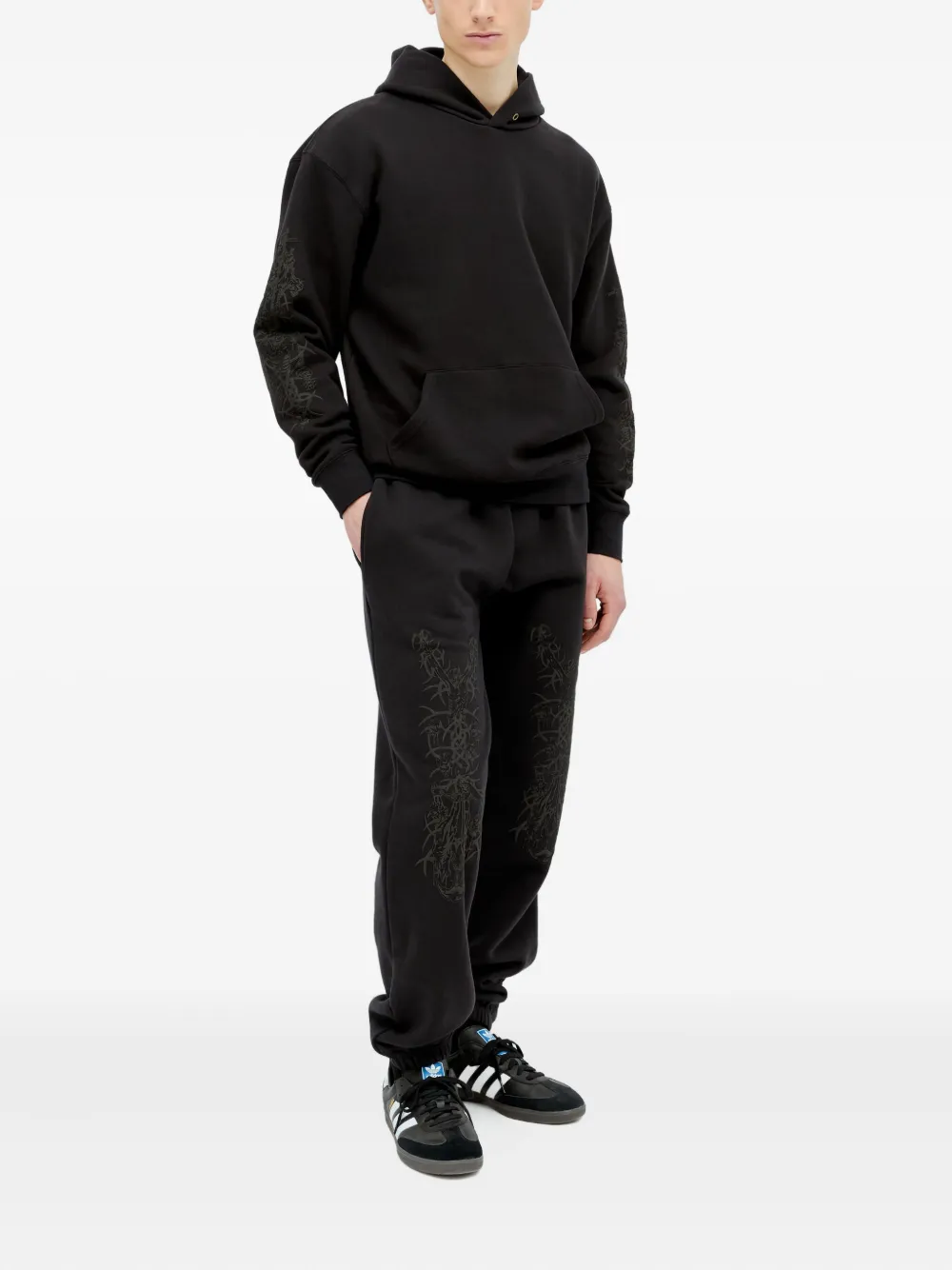 Nancy Ganz Trainingsbroek met grafische print - Zwart