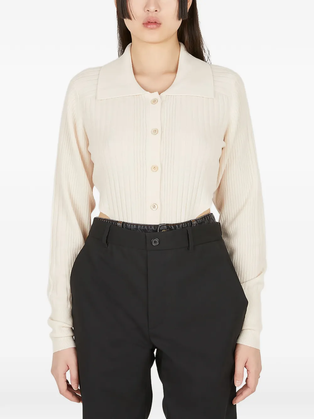 Ninamounah Body con colletto classico - Toni neutri