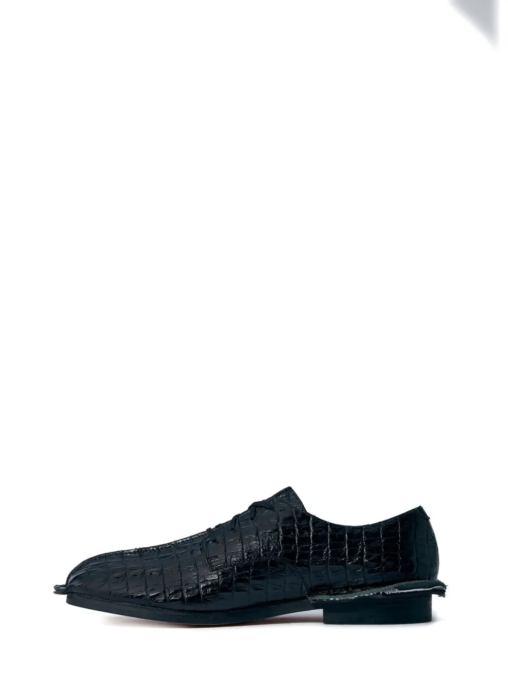 Martine Rose crocodile-embossed lace-up shoes Zwart