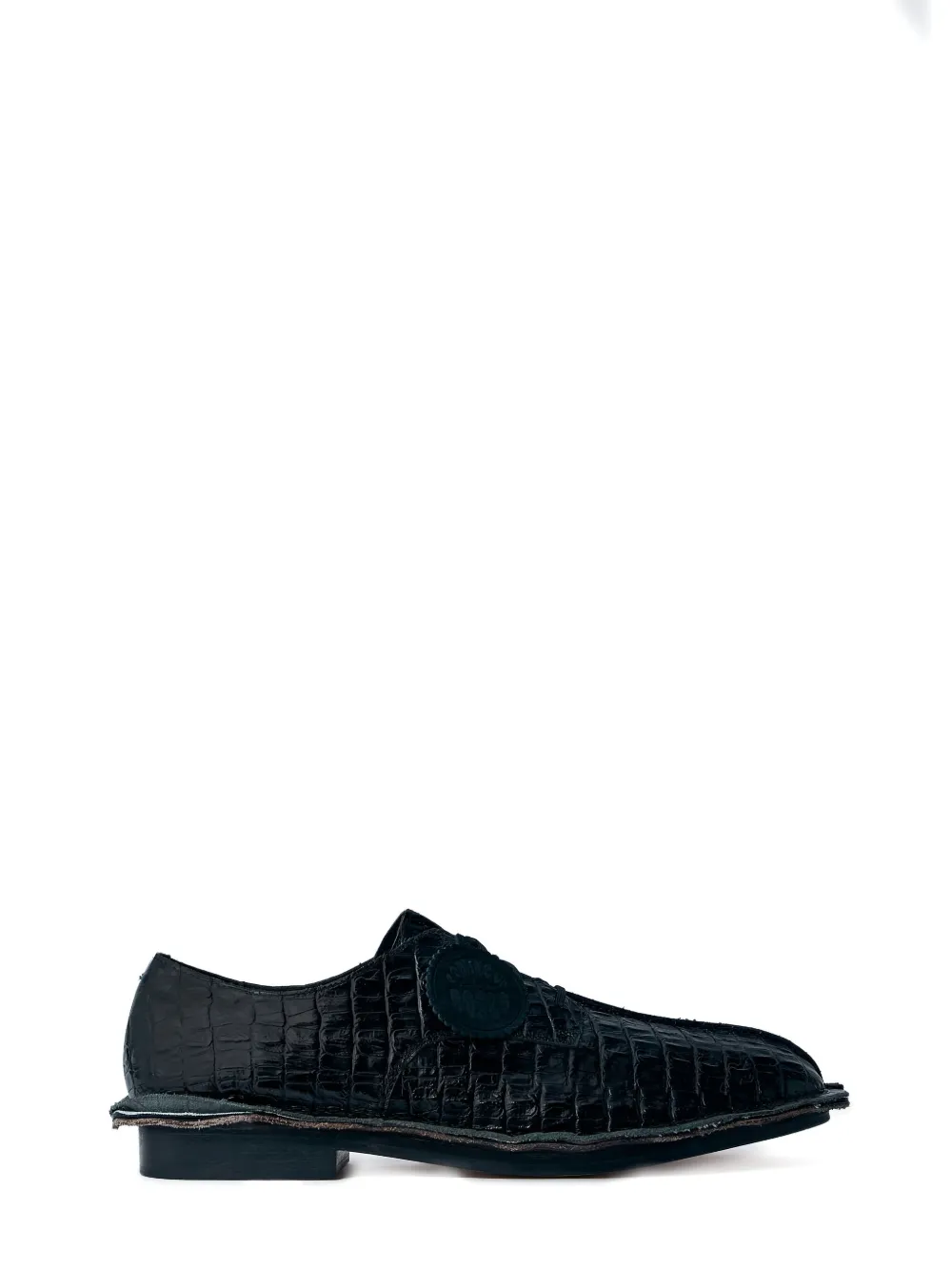 Martine Rose crocodile-embossed lace-up shoes Zwart