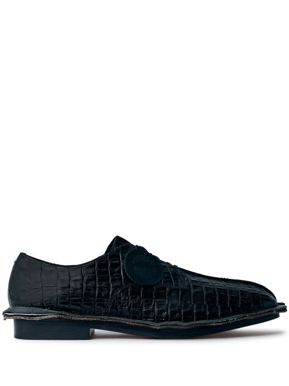 Martine Rose crocodile-embossed lace-up shoes | Black | Image 1