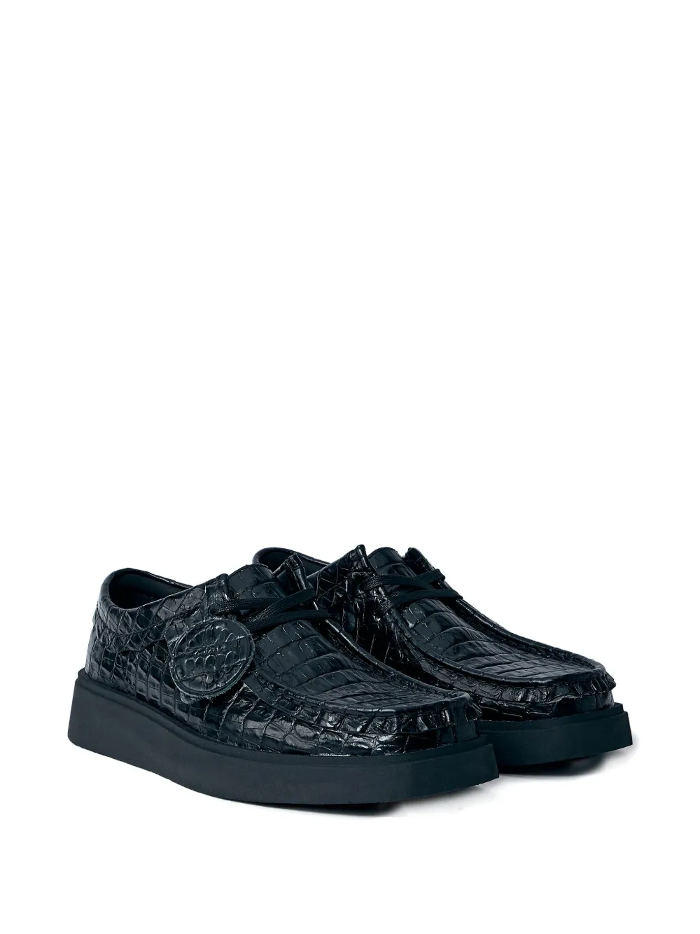 Martine Rose x Clarks leather derby shoes - Zwart