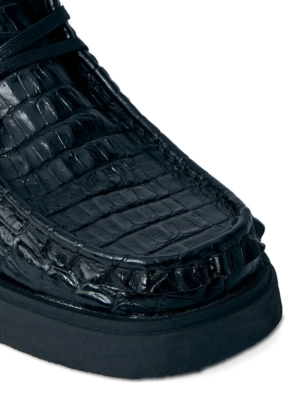 Martine Rose x Clarks Torview croc-embossed derby shoes Black