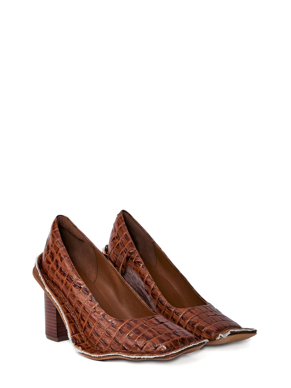 Martine Rose 65mm crocodile-embossed block-heel pumps | Heeled Pumps | Image 2