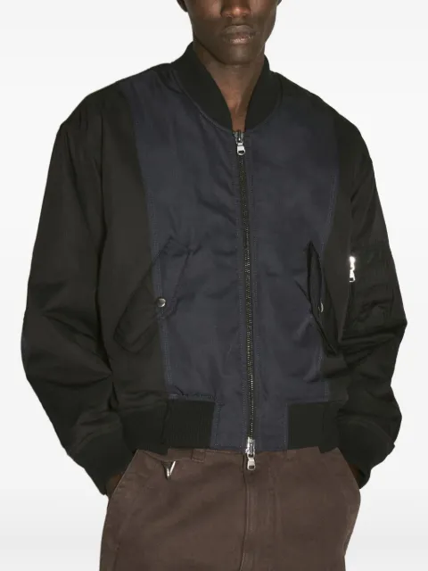 O.FILES MA-1 panelled zip-front bomber jacket