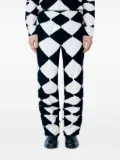 NÒMARYTHM TEXTILE diamond-pattern elasticated trousers - Black