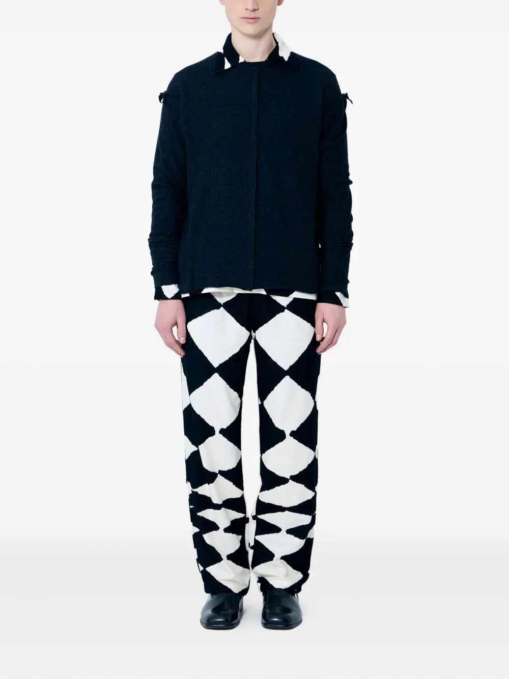 NÒMARYTHM TEXTILE panel crew-neck sweater | Knitted Sweaters | Image 2