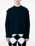 NÒMARYTHM TEXTILE panel crew-neck sweater - Black