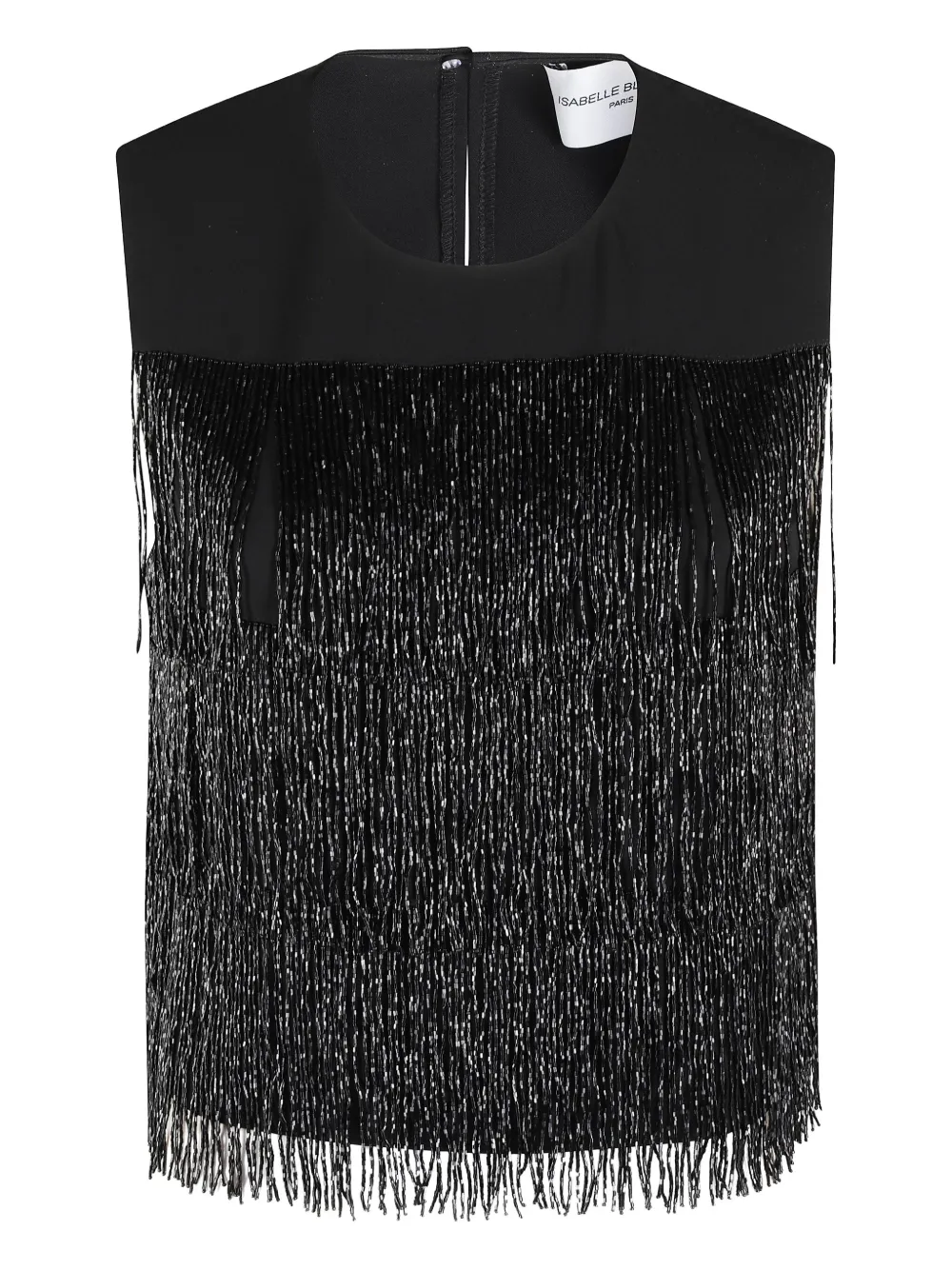 Isabelle Blanche fringed top | Black | Image 1