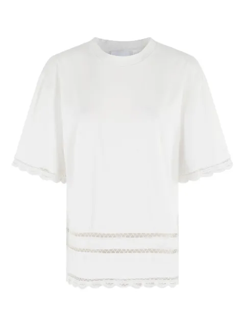 Isabelle Blanche lace-detailing T-shirt 