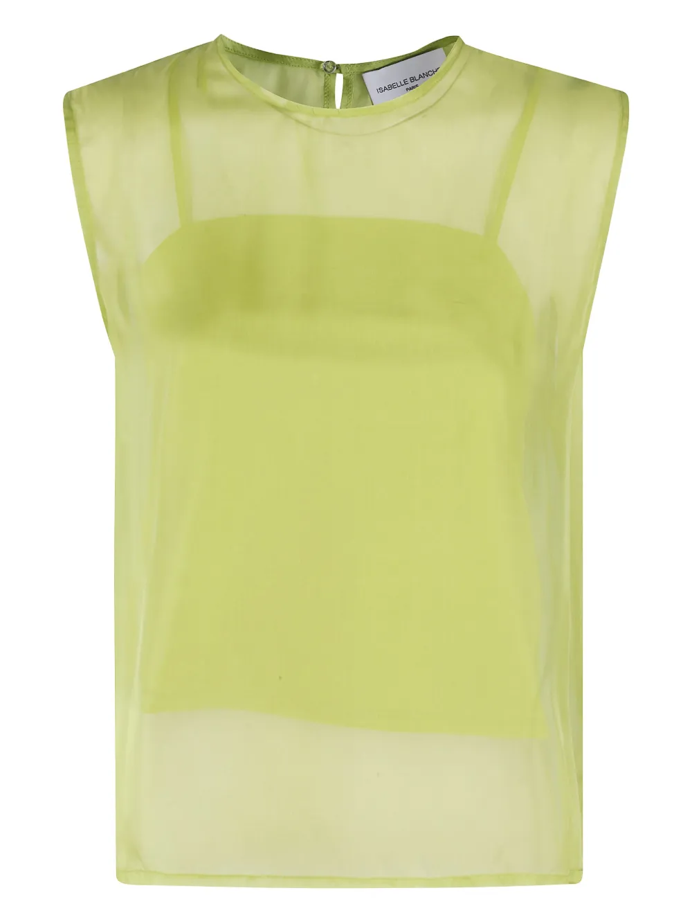 Isabelle Blanche silk top | Green | Image 1