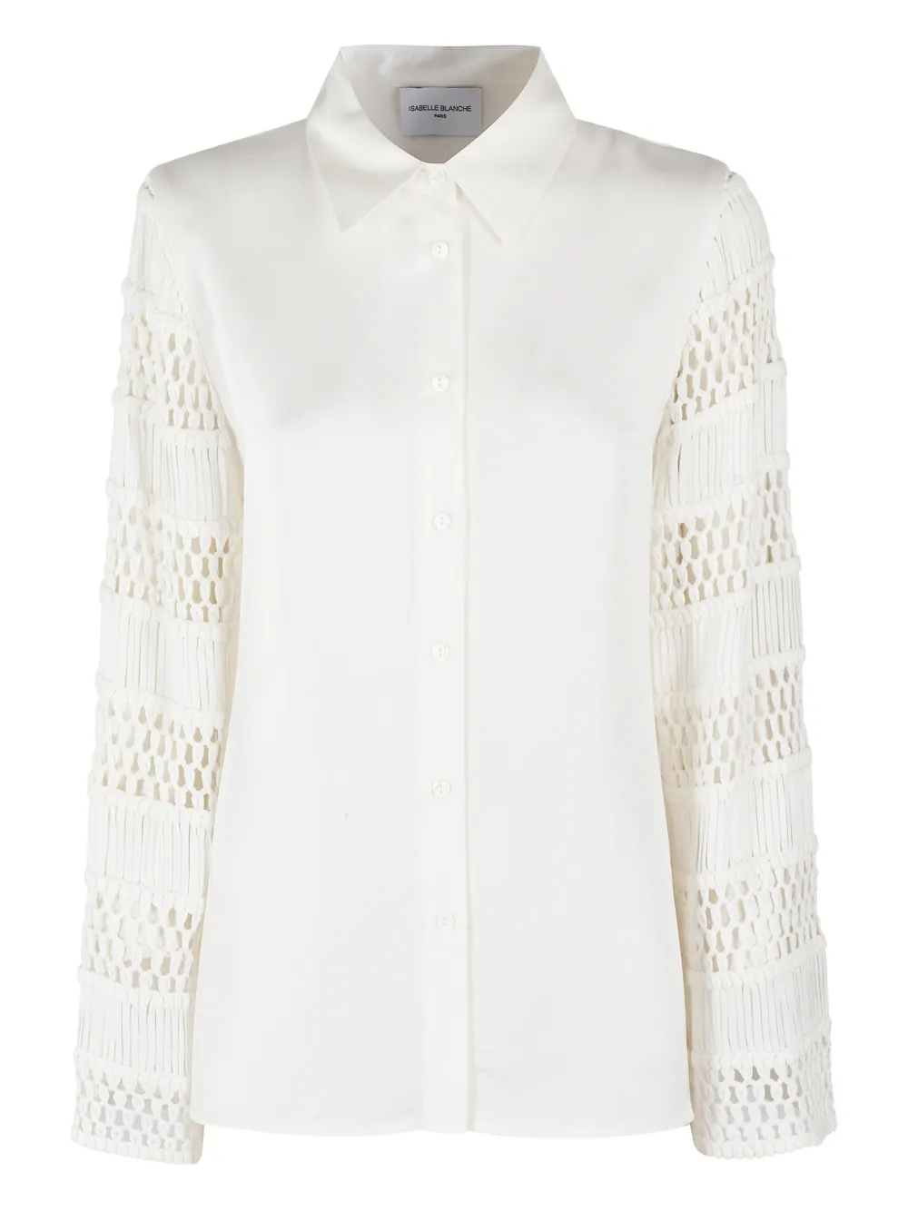Isabelle Blanche chemise en crochet | tons neutres | Image 1