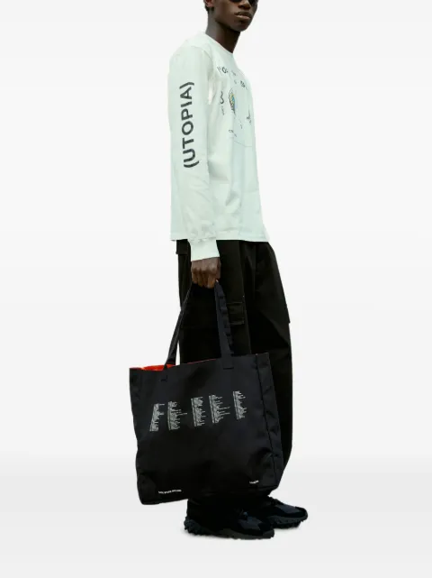 Space Available graphic-print reversible tote bag