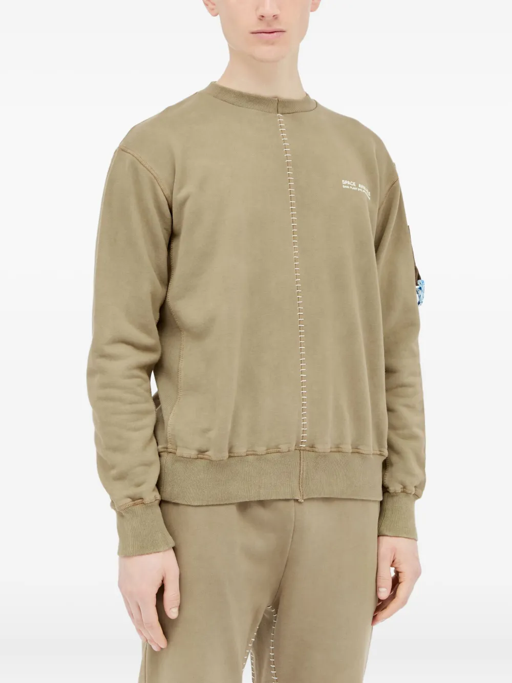 Space Available topstitched crew-neck sweatshirt | Neutrals | Image 1