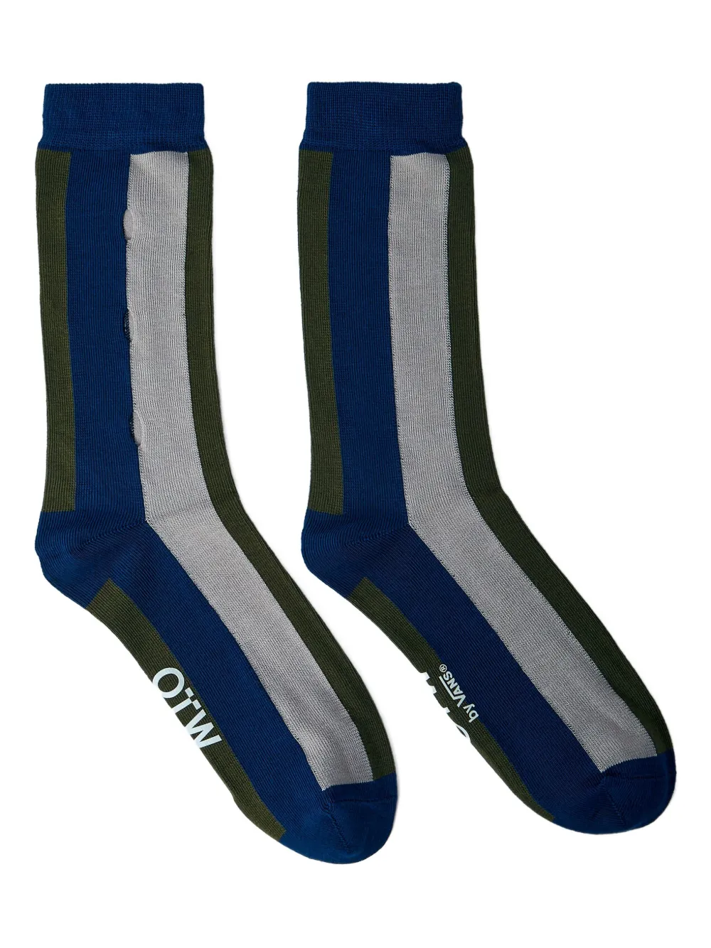 striped-knit socks