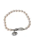 Vivienne Westwood Orb-plaque pearl bracelet - Silver