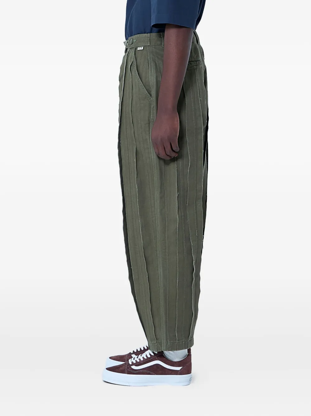 Vans panelled cotton trousers Groen