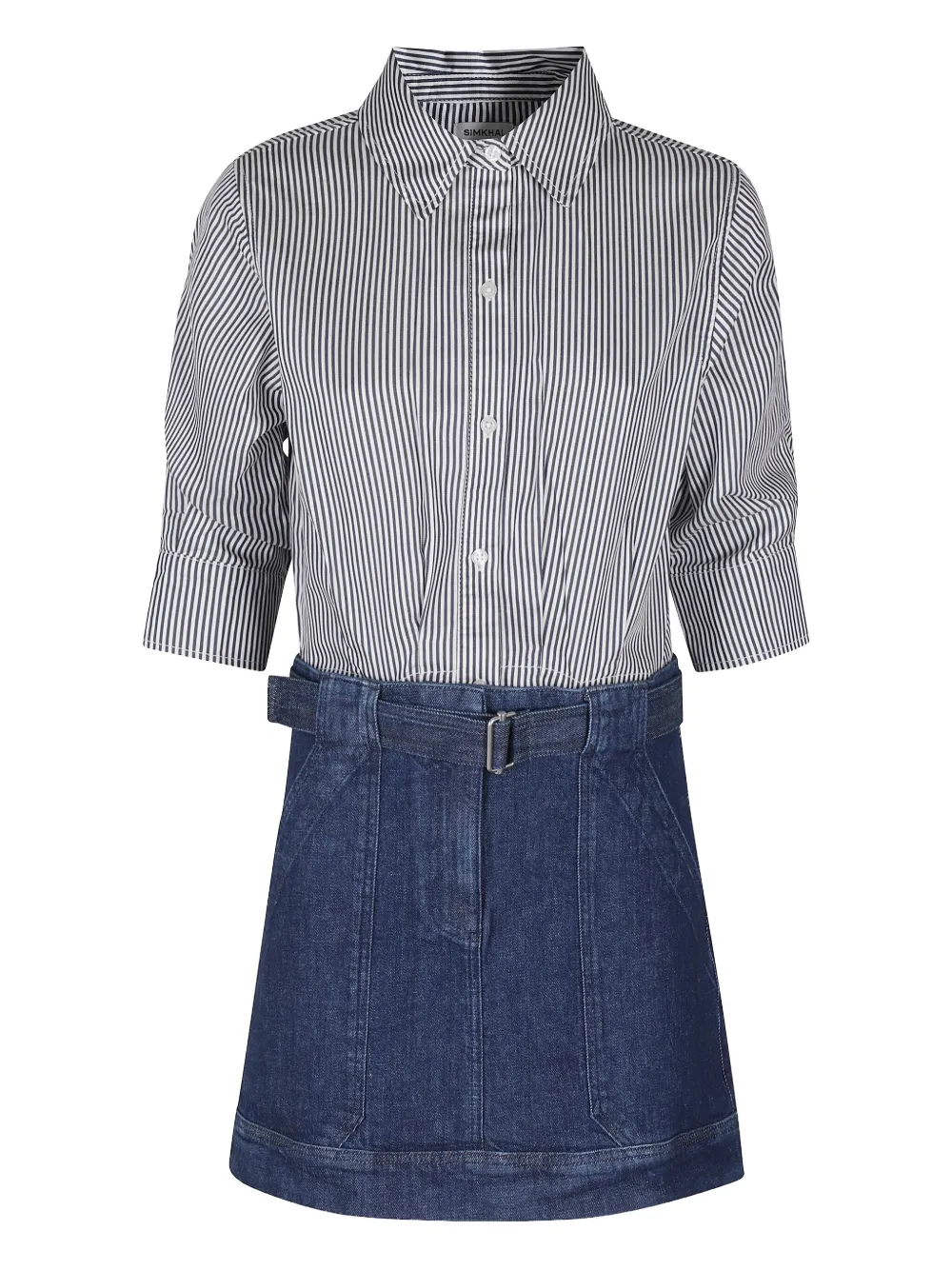 striped shirt dress