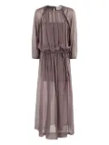 Isabelle Blanche silk dress - Brown
