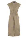 Isabelle Blanche cotton midi dress - Brown