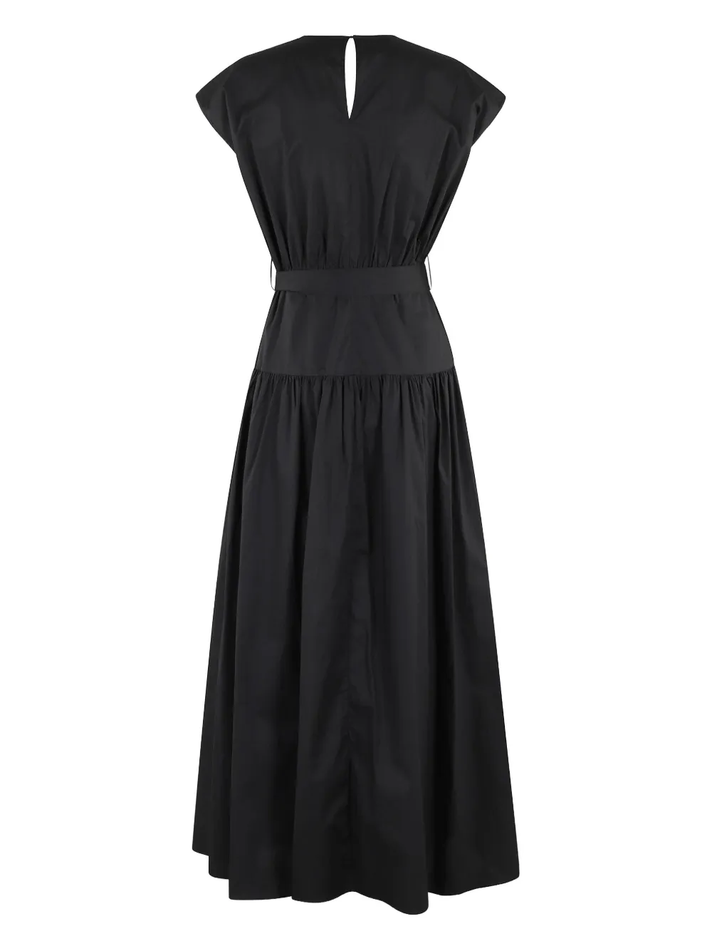 Isabelle Blanche cotton midi dress - Zwart