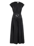 Isabelle Blanche cotton midi dress - Black