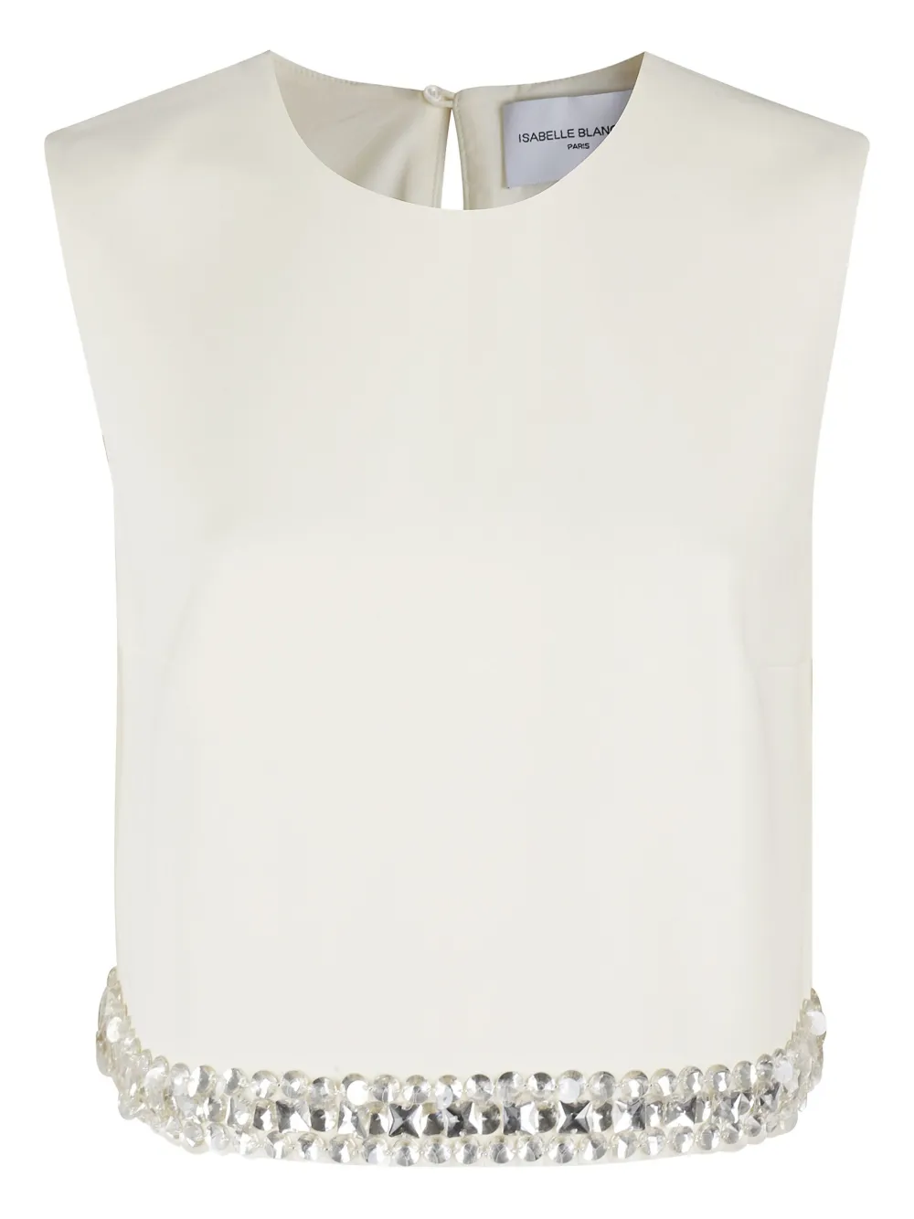 Isabelle Blanche crystal-embellished top | Neutrals | Image 1