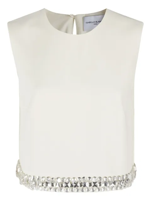 Isabelle Blanche crystal-embellished top 