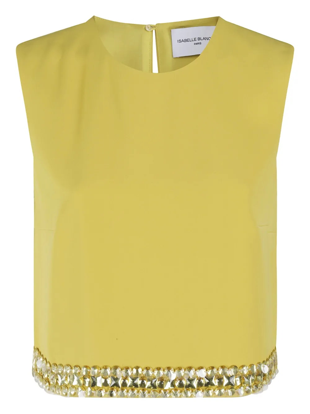 Isabelle Blanche crystal-embellished top | Yellow | Image 1