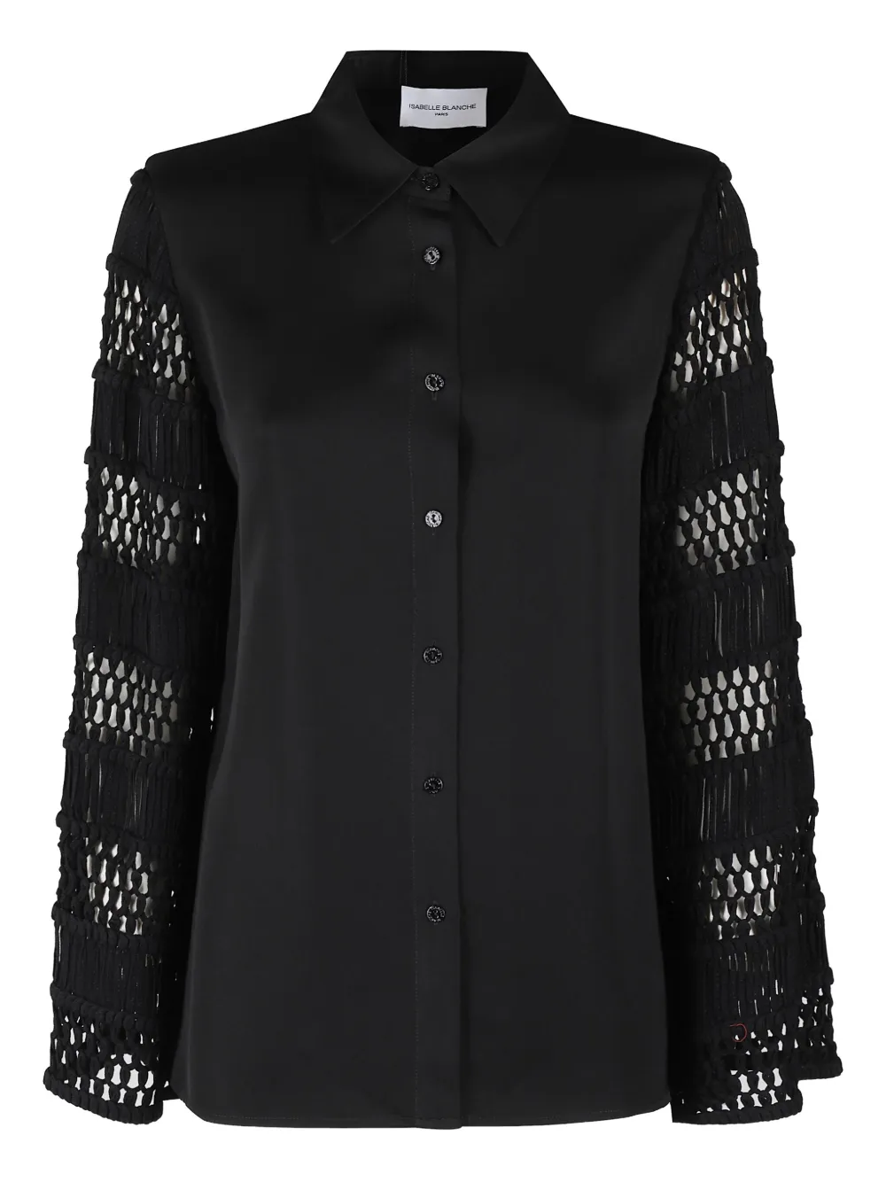 Isabelle Blanche crochet shirt | Black | Image 1