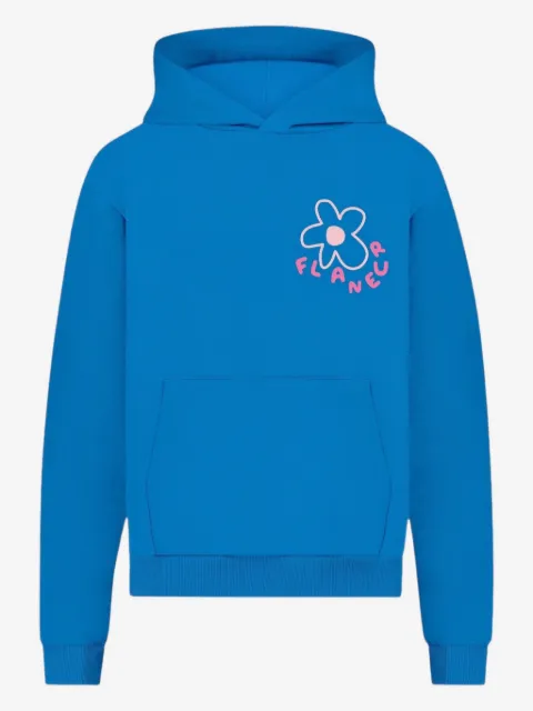 FLÂNEUR flower-print cotton hoodie