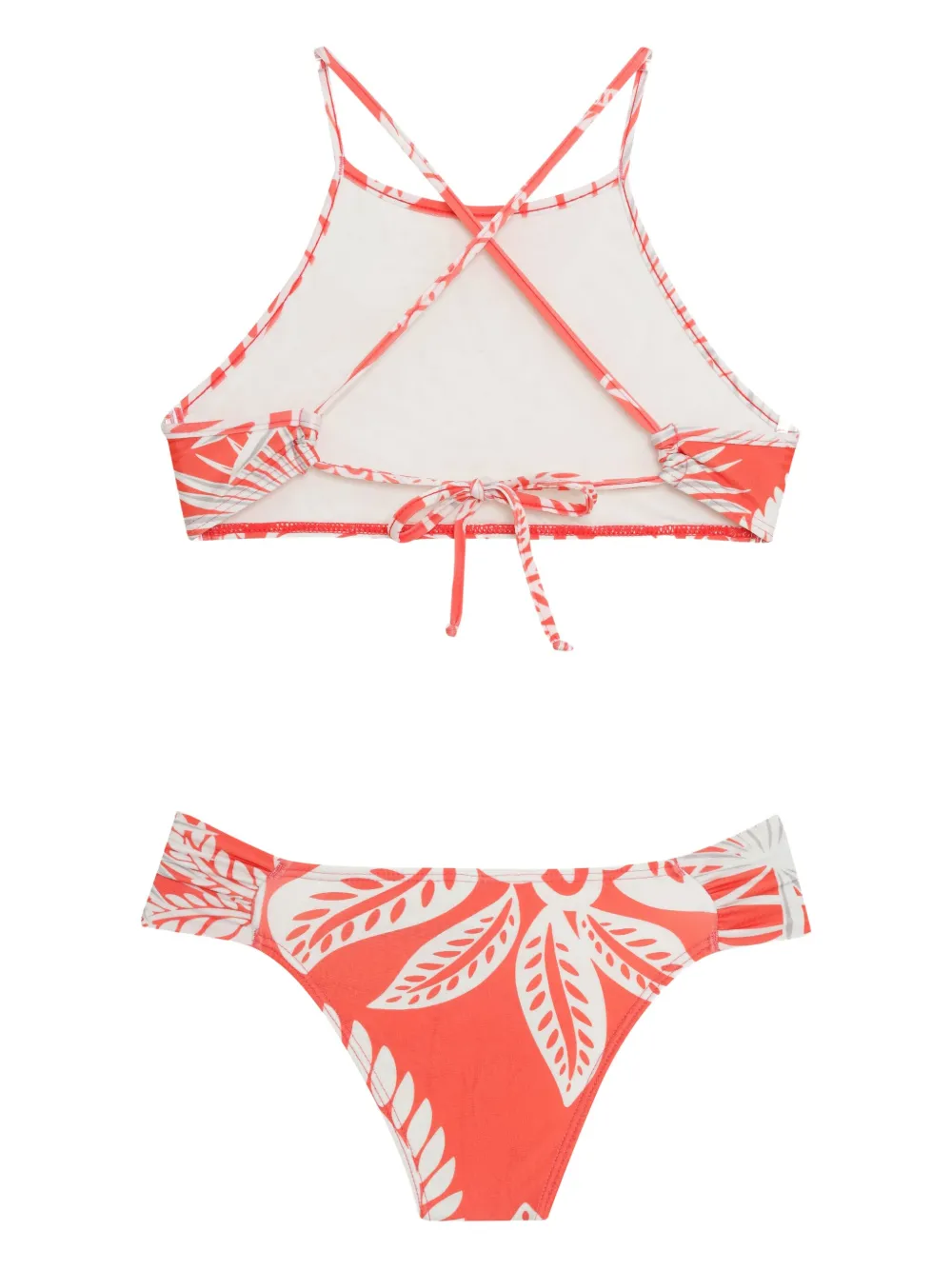 Lygia & Nanny Tulip bikini met ananasprint en hoge hals Oranje