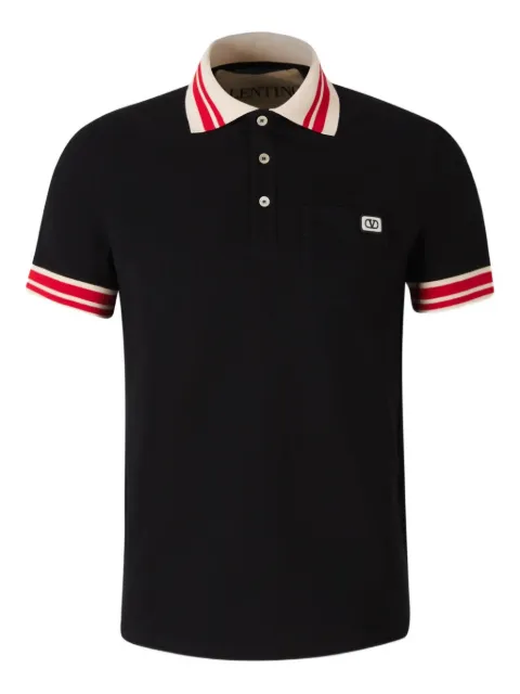 Valentino Garavani playera tipo polo con parche VLogo