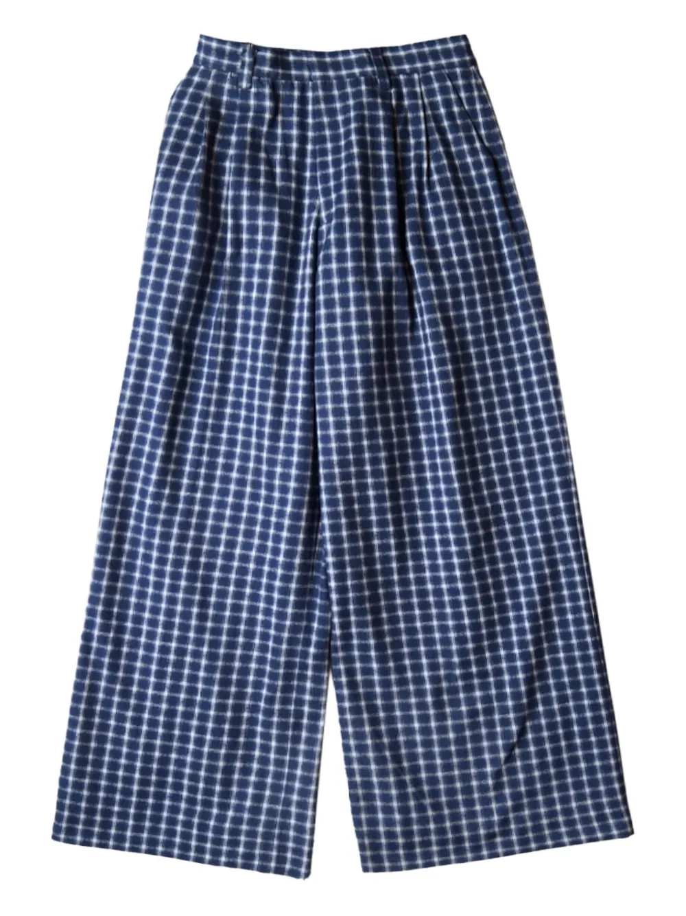 ERL check pleated trousers | Blue | Image 1