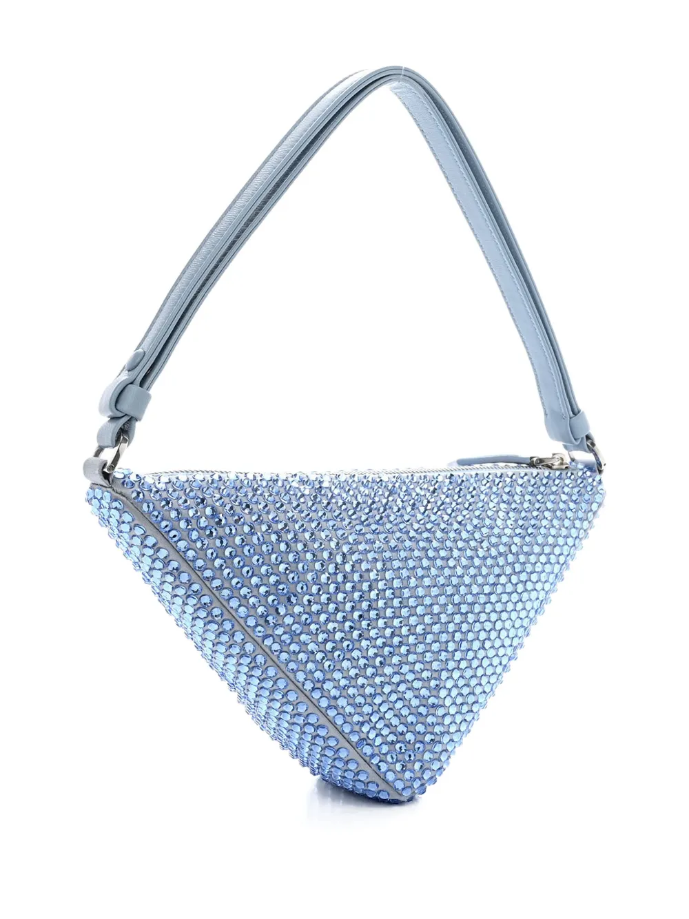 Prada Triangle Shoulder Bag In Blue