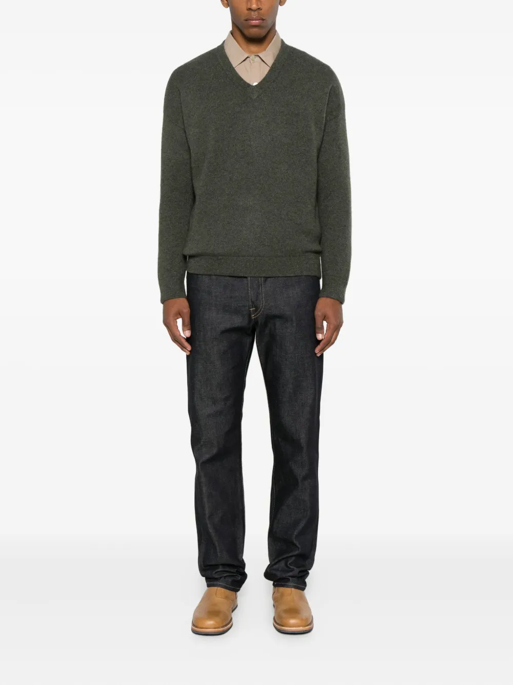 Gotha v-neck sweater - Groen