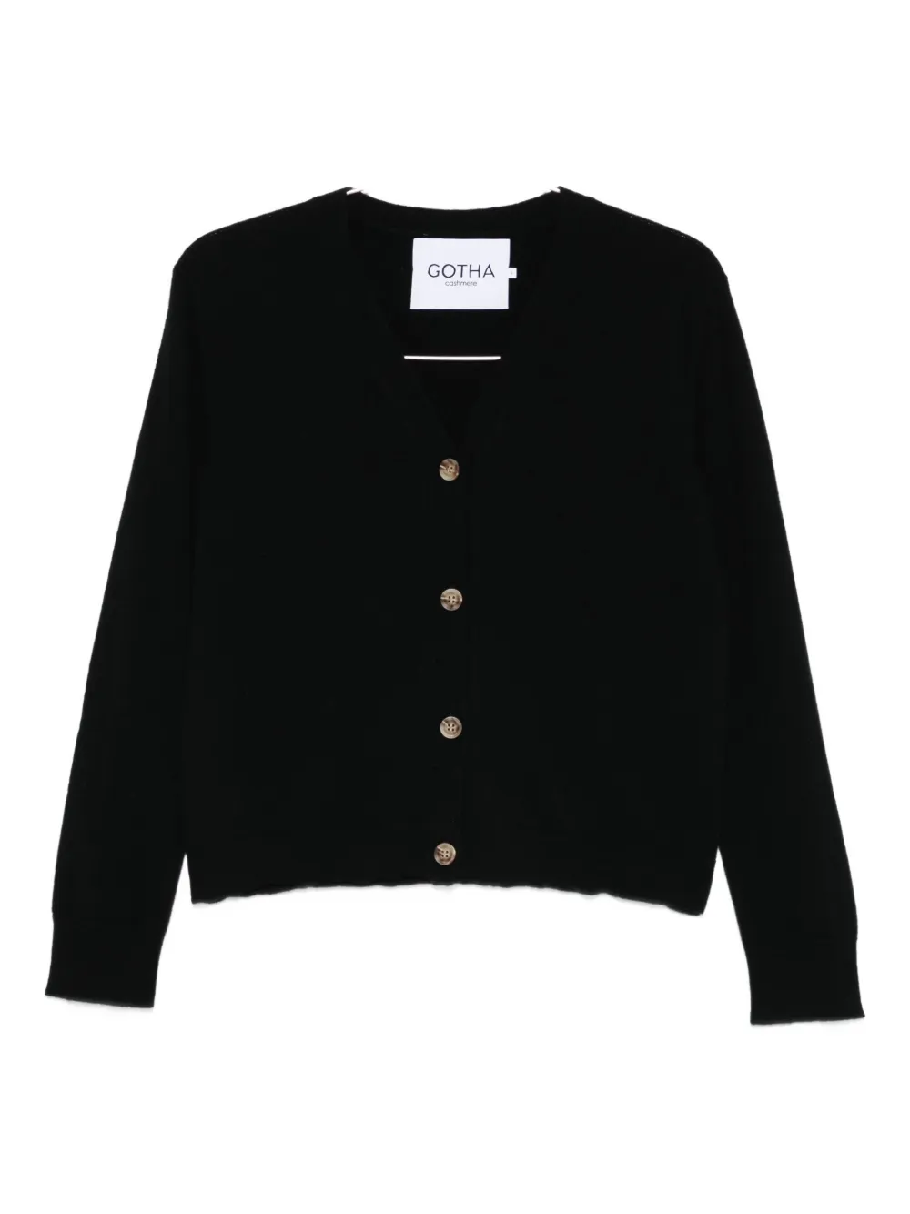 Gotha Button-fastening Cardigan In Black