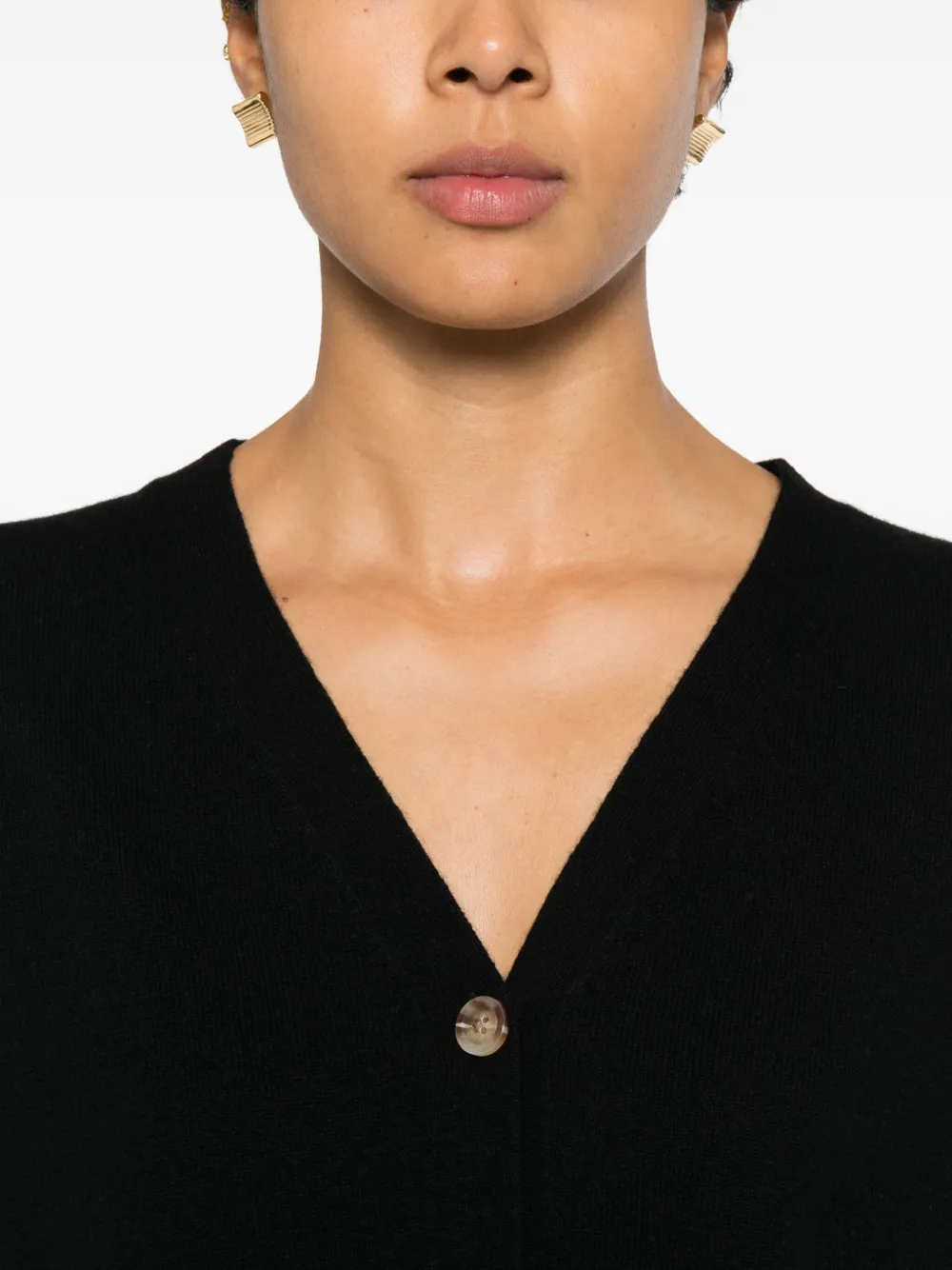 Gotha Button-fastening Cardigan In Black