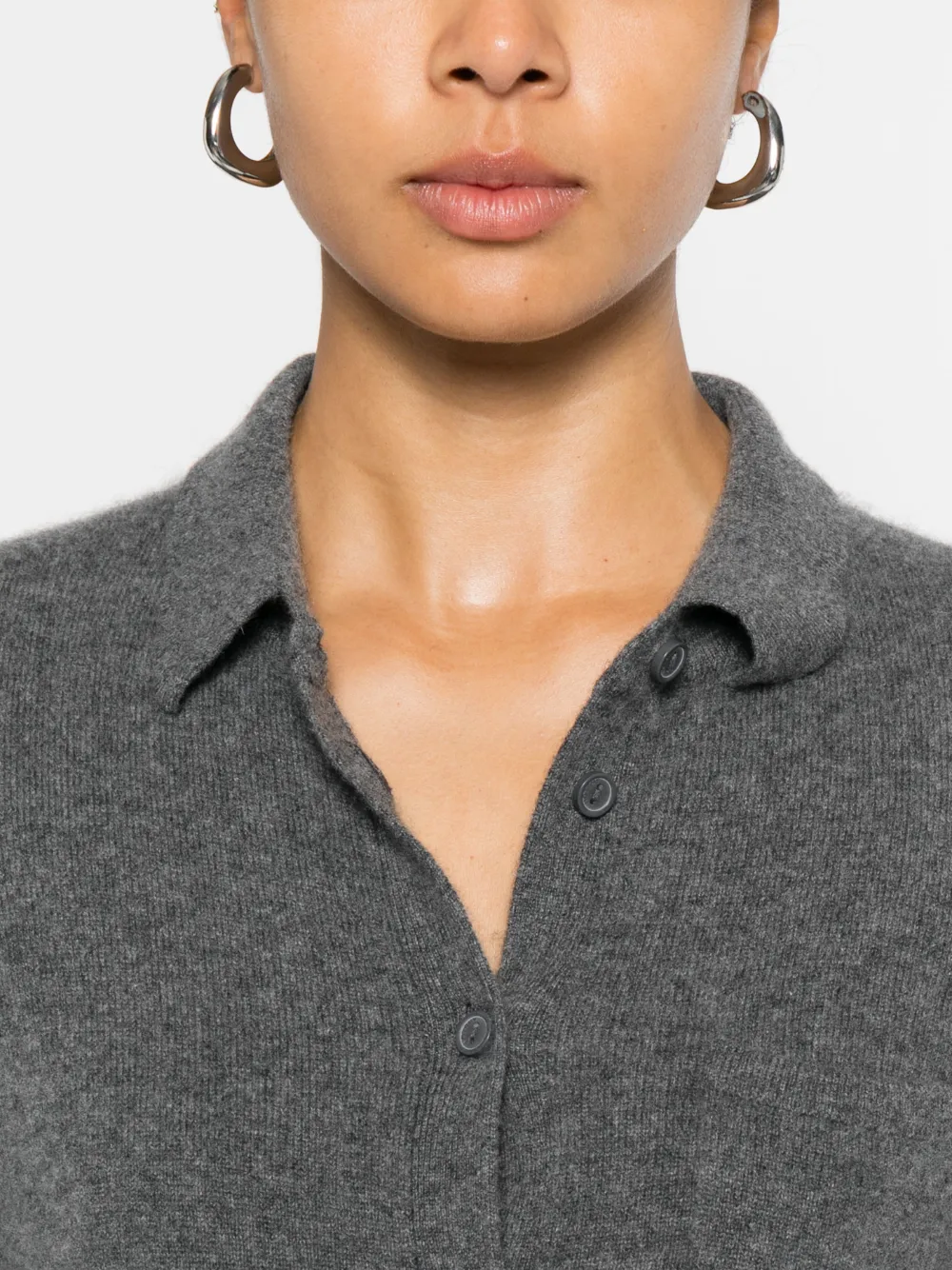 Gotha Brushed-finish Cardigan In Gray