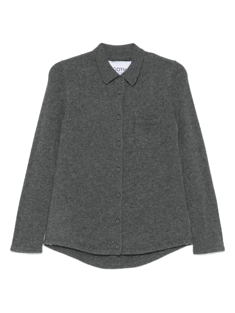 Gotha Brushed-finish Cardigan In Gray