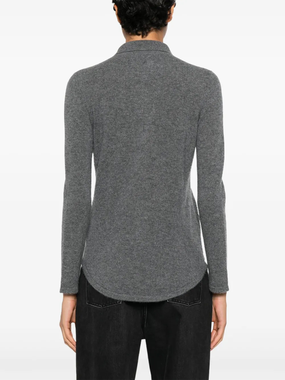 Gotha Brushed-finish Cardigan In Gray