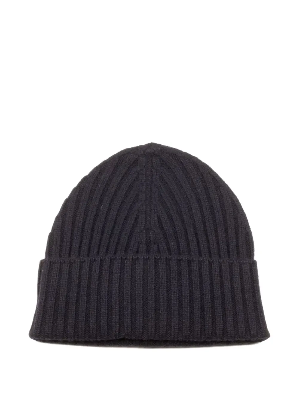 Kangra Cashmere Ribbed Beanie Hat In Black