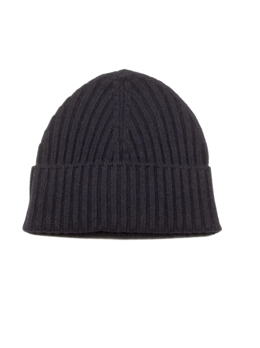 Kangra Cashmere Ribbed Beanie Hat In Black