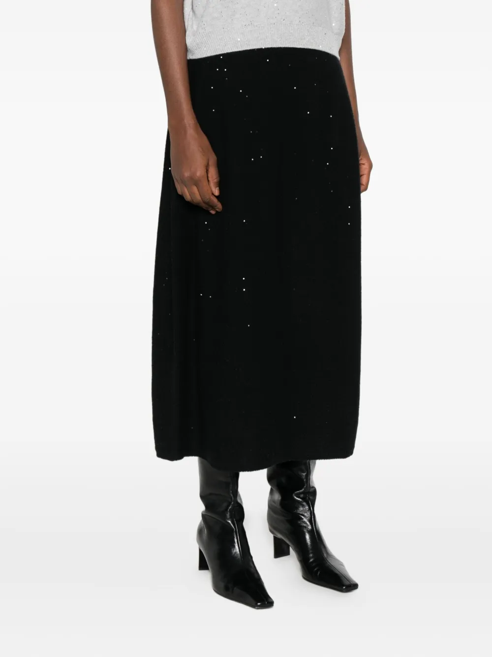 Antonelli Lucilla Sequinned T-shirt In Gray