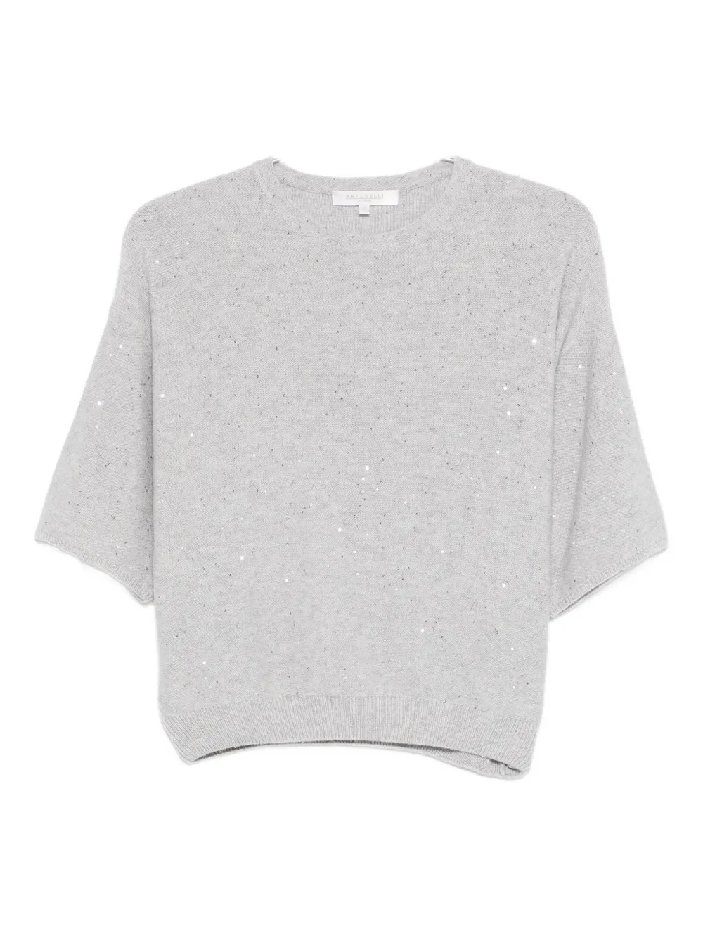 Antonelli Lucilla Sequinned T-shirt In Gray
