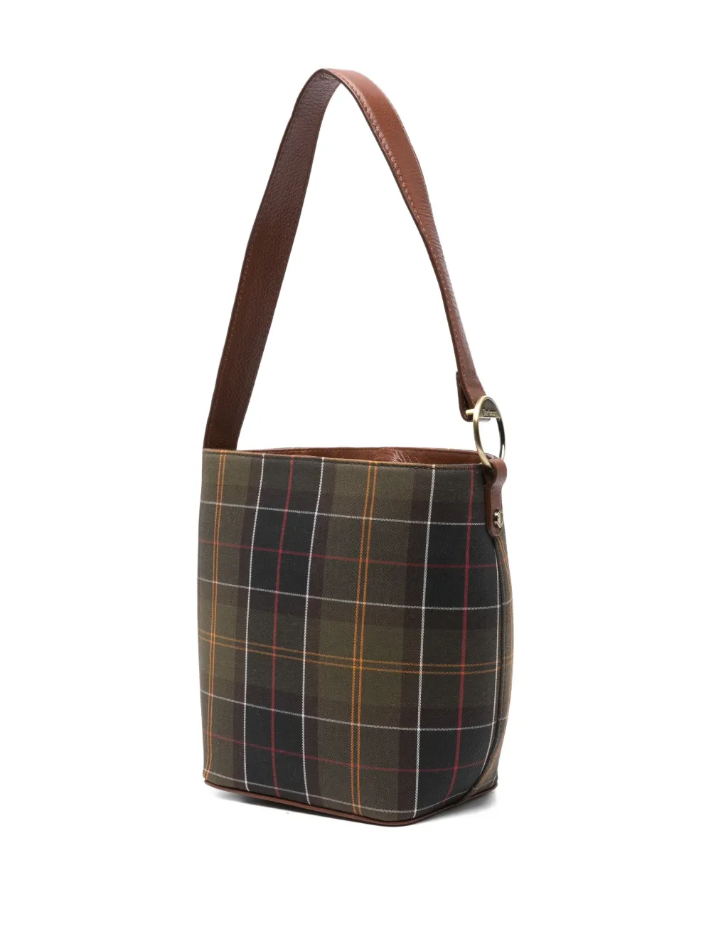 Barbour Check-pattern Tote Bag In Green