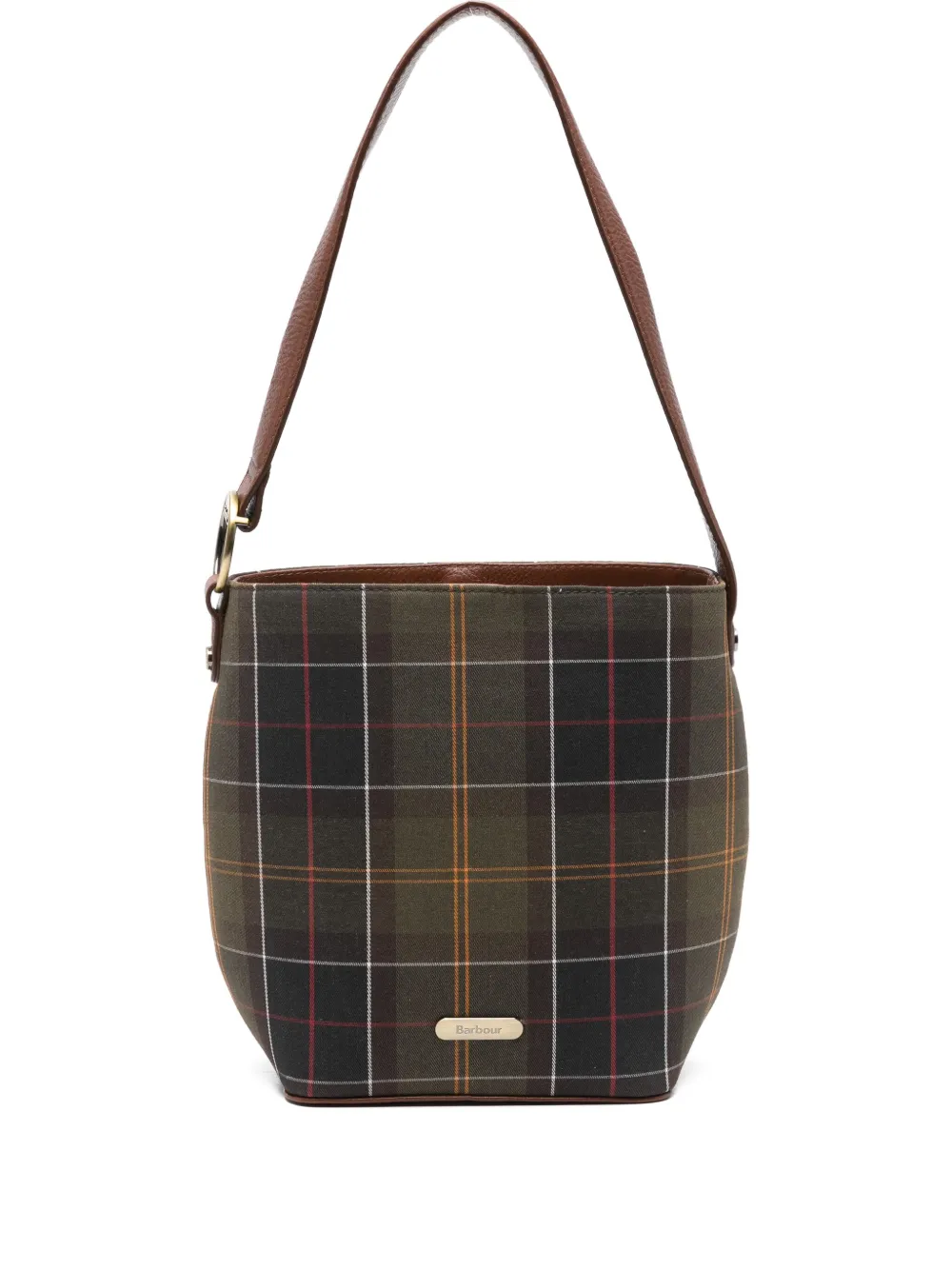 Barbour check-pattern tote bag | verde | Image 1