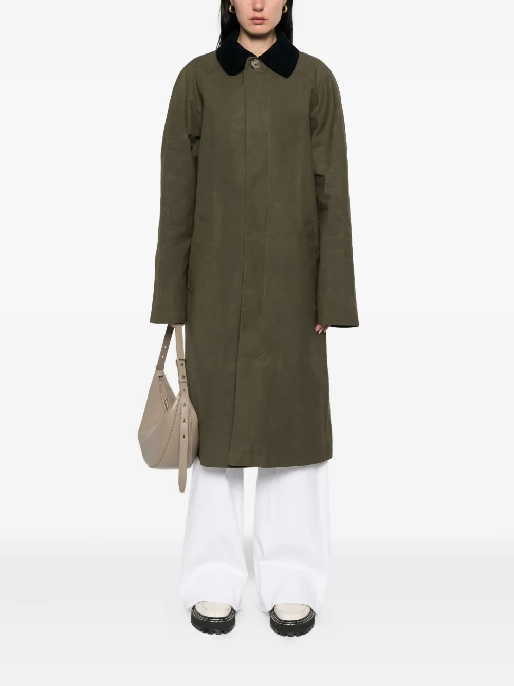 A.P.C. corduroy-collar cotton coat | Single Breasted Coats | Image 2