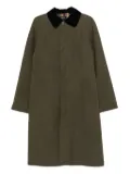 A.P.C. corduroy-collar cotton coat - Green